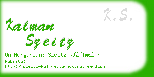 kalman szeitz business card